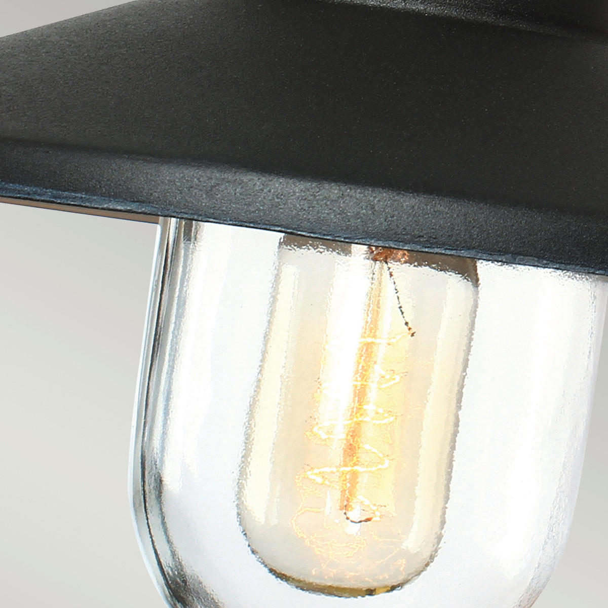 AUSSENWANDLEUCHTE - Schwarz, Konventionell, Glas/Metall (42/27,5/25,5cm) - Elstead Lighting