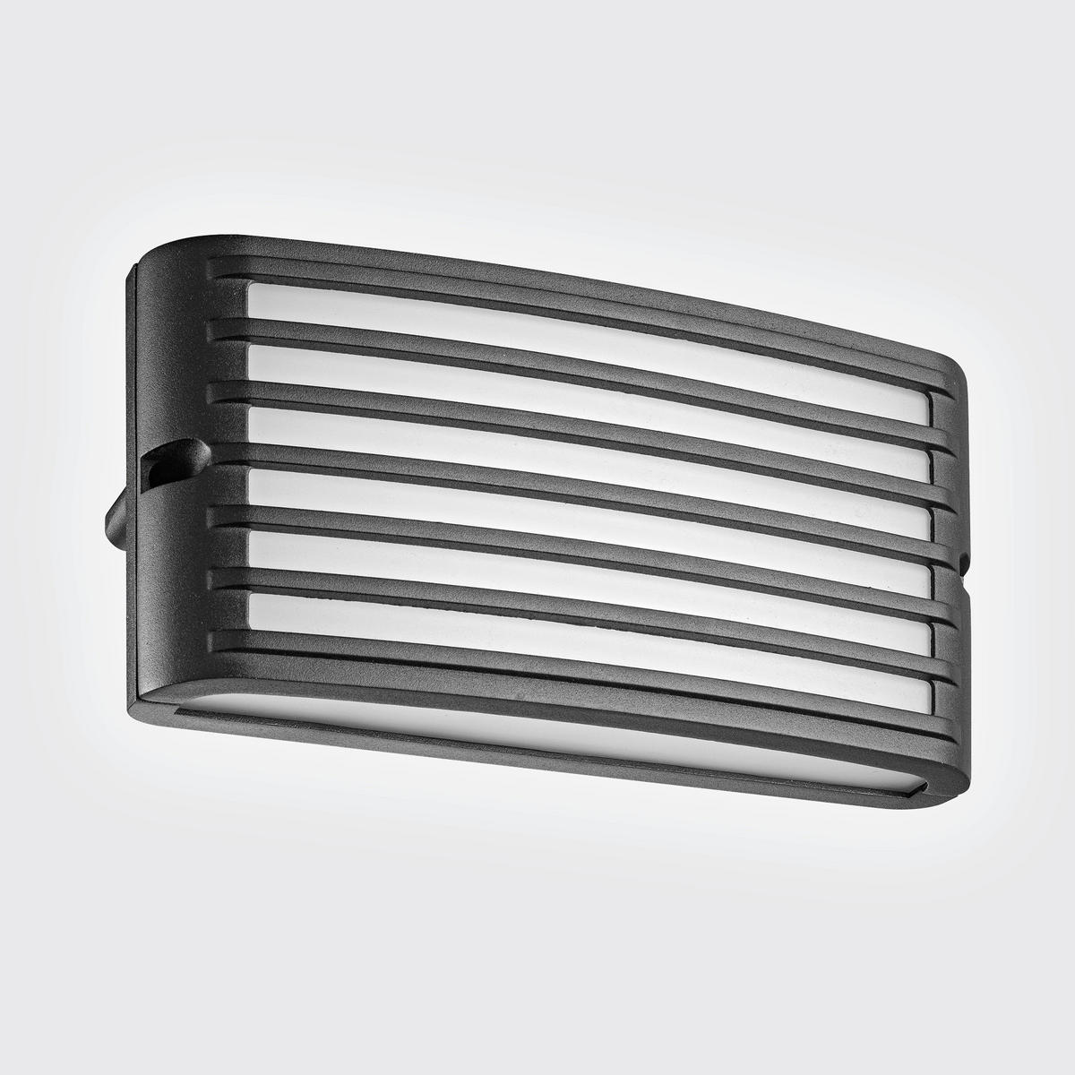 KÜLTÉRI FALILÁMPA - fekete/fehér, Basics, műanyag/fém (6.5/11/22cm)