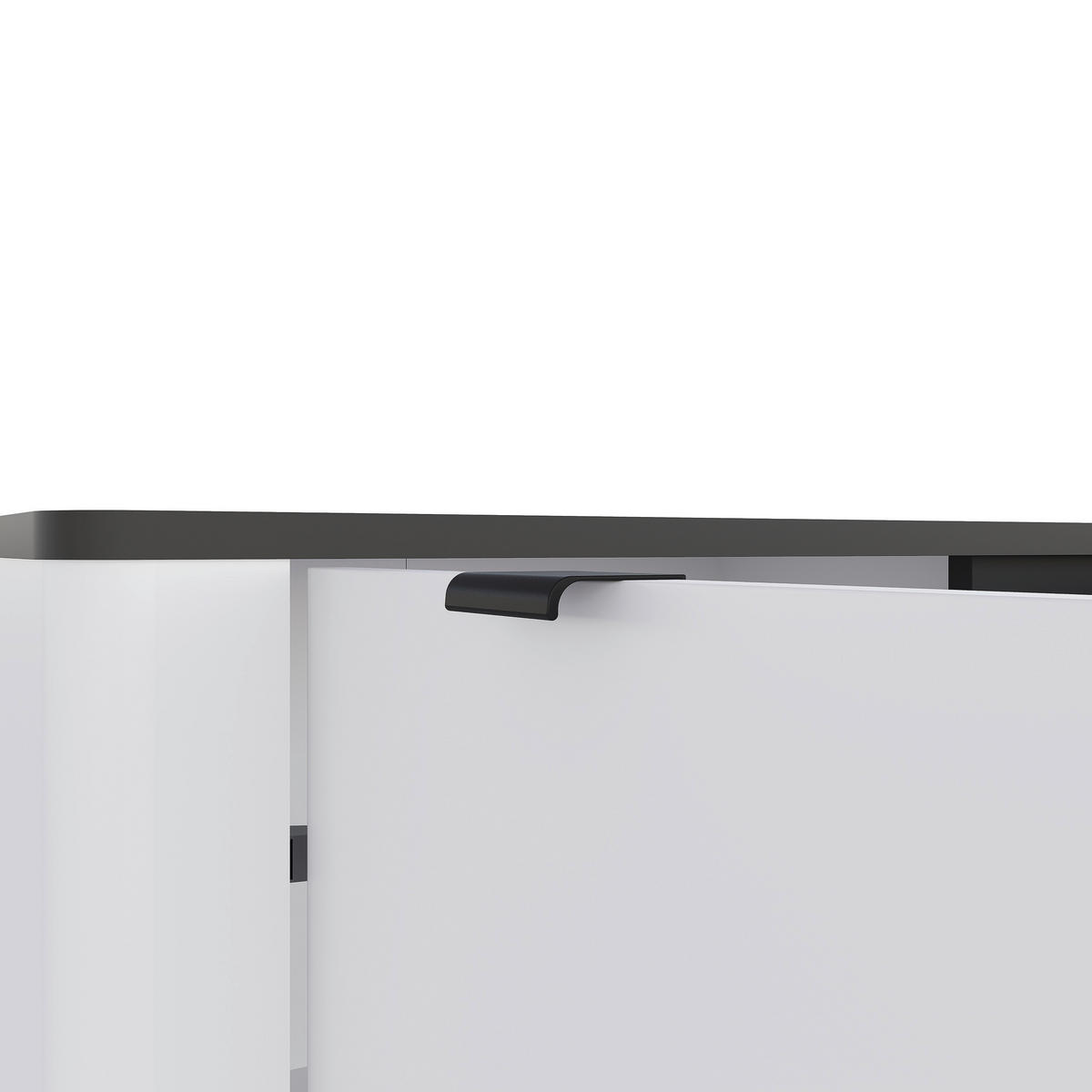 SIDEBOARD  in 136,8/82/35,2 cm  - Schwarz/Weiß, MODERN, Holzwerkstoff/Kunststoff (136,8/82/35,2cm) - Carryhome