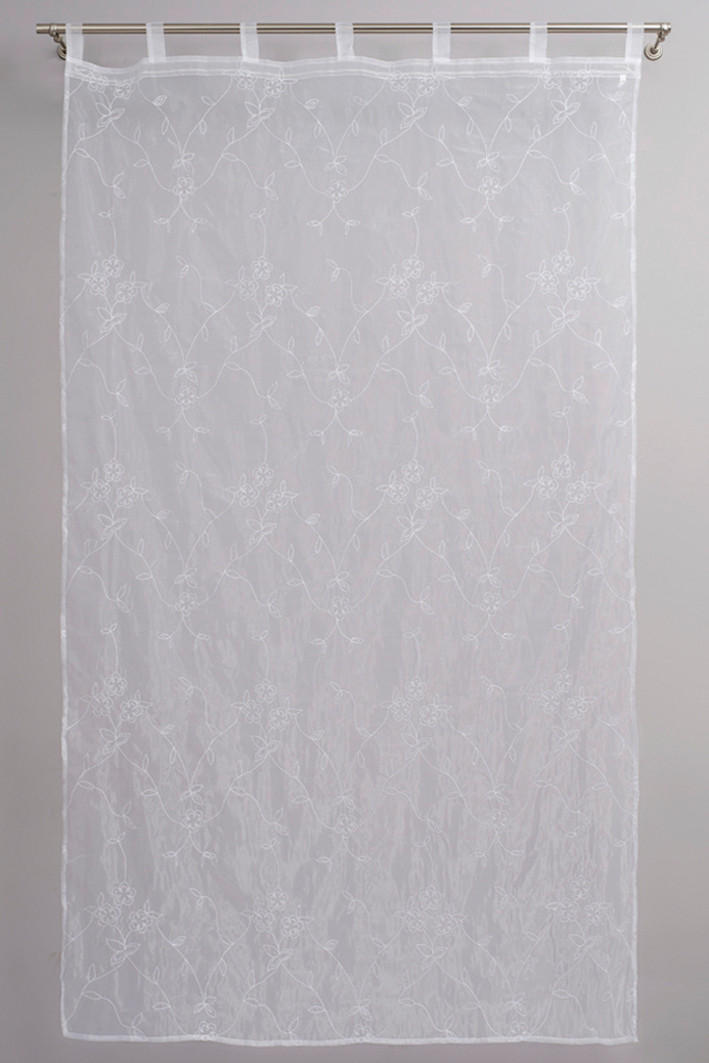 SCHLAUFENVORHANG  - Weiss, Basics, Textil (150/260cm)