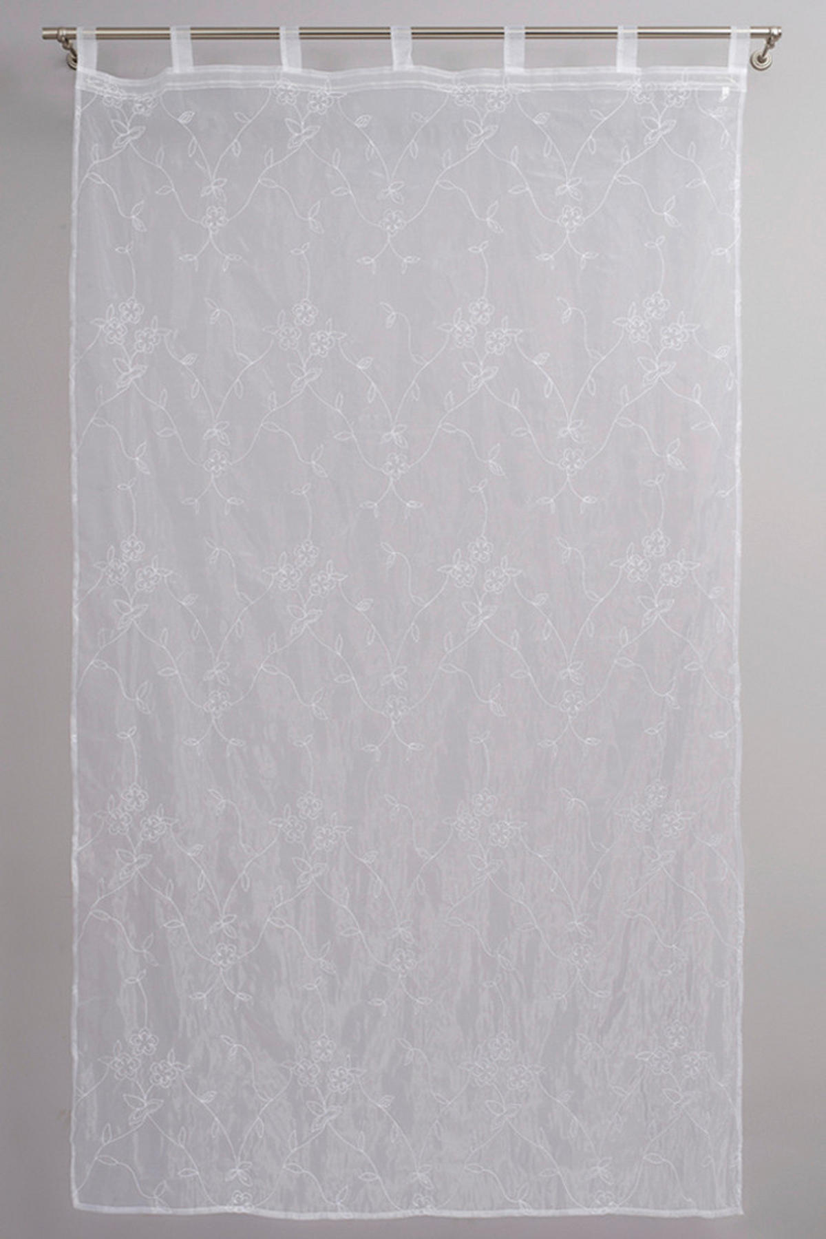 SCHLAUFENVORHANG  - Weiss, Basics, Textil (150/260cm)