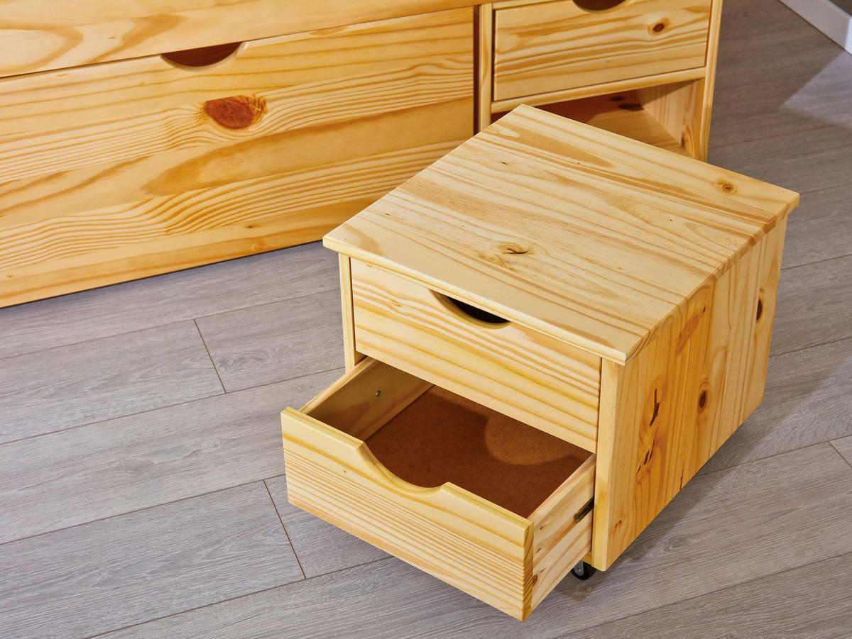 STAURAUMBETT 140/200 cm  in Naturfarben  - Naturfarben, Basics, Holz (140/200cm) - MID.YOU