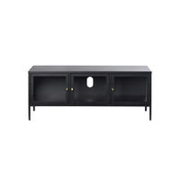 MEDIABÄNK svart  110/140/40 cm  - svart/guldfärgad, Trend, metall (110/140/40cm) - Xora