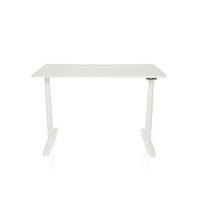 SCHREIBTISCH höhenverstellbar  - Weiß, MODERN, Holzwerkstoff/Metall (140/70/71 - 116cm) - MID.YOU