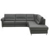 ECKSOFA in Echtleder Grau  - Beige/Hellgrau, Design, Leder/Metall (288/249cm) - Beldomo Premium