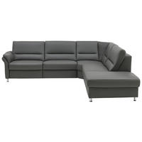 ECKSOFA in Echtleder Grau  - Beige/Hellgrau, Design, Leder/Metall (288/249cm) - Beldomo Premium