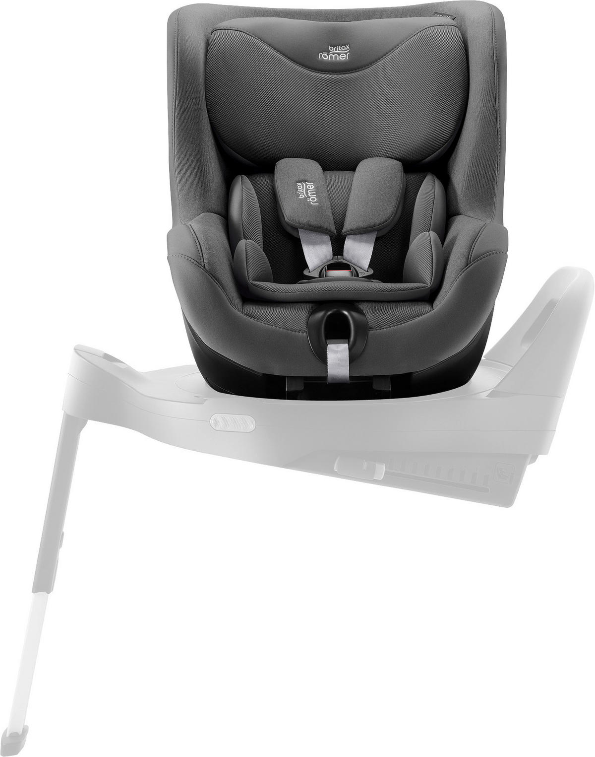 REBOARDER-KINDERSITZ Dualfix 5Z Mineral Grey  - Dunkelgrau/Anthrazit, Basics, Kunststoff/Textil (44/48/74cm) - Britax Römer