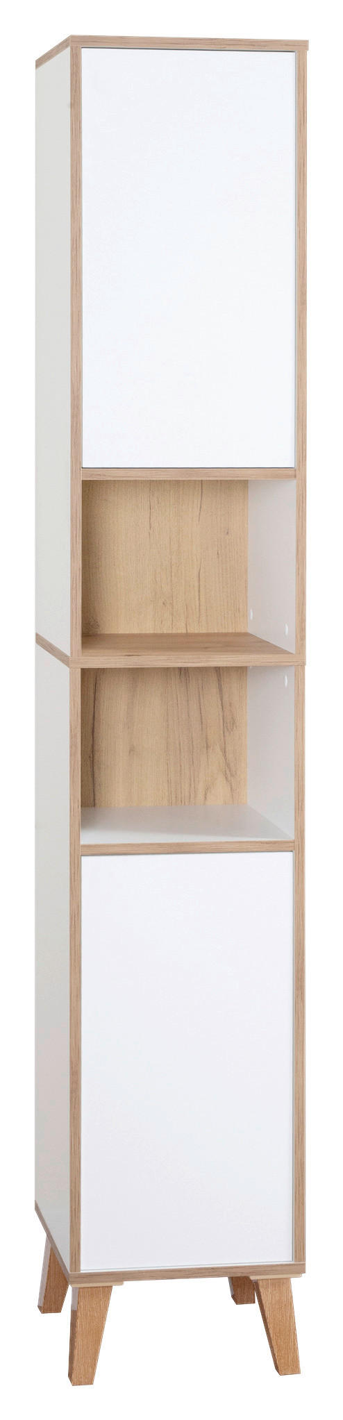 HOCHSCHRANK 35/195/32,5 cm  - Weiß/Eiche Artisan, MODERN, Holzwerkstoff/Kunststoff (35/195/32,5cm) - MID.YOU