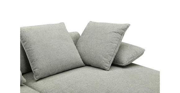 ECKSOFA in Mikrofaser Hellgrau  282/171 cm  - Hellgrau/Schwarz, Design, Textil/Metall (282/171cm) - Hom`in