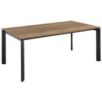 ESSTISCH in Metall, Holzwerkstoff 160/95/76 cm   - Eiche dunkel/Schwarz, Basics, Holzwerkstoff/Metall (160/95/76cm) - Celina Home
