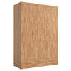 DREHTÜRENSCHRANK  in Eichefarben  - Eichefarben/Silberfarben, Natur, Holz/Holzwerkstoff (145/212/60cm) - Linea Natura