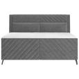 BOXSPRINGBETT 180/200 cm in Grau - Schwarz/Grau, Design, Textil/Metall (180/200cm) - Esposa