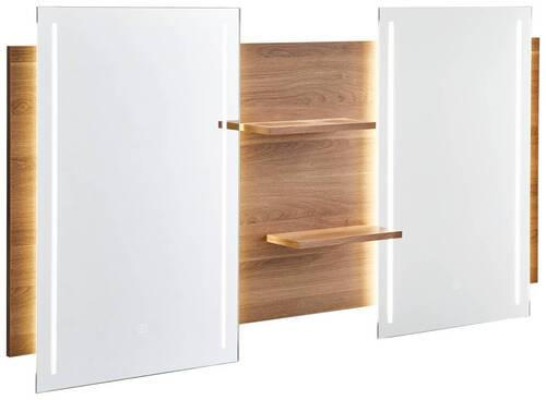 BADEZIMMERSPIEGEL 150/80/14,1 cm  - Eichefarben, Design, Glas/Holzwerkstoff (150/80/14,1cm) - Novel