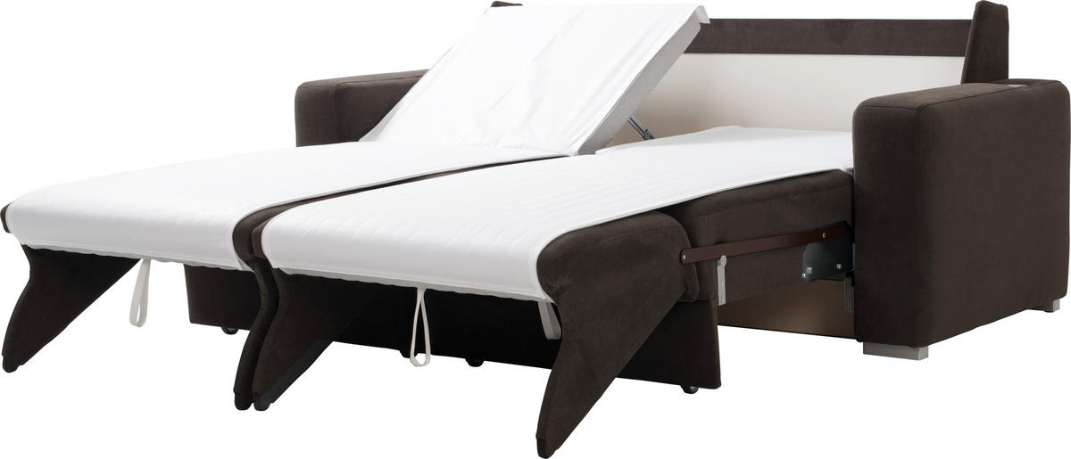 SCHLAFSOFA in Textil Hellgrau  - Hellgrau, Konventionell, Textil/Metall (202/86/92cm) - Sedda
