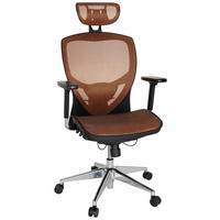 DREHSTUHL  in Netzbespannung Orange, Schwarz  - Silberfarben/Schwarz, Basics, Kunststoff/Textil (61/148/48cm) - MID.YOU