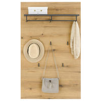 Garderobenpaneel Petra  in 80/130/36 cm  - Eichefarben/Anthrazit, Design, Holzwerkstoff (80/130/36cm) - Livetastic
