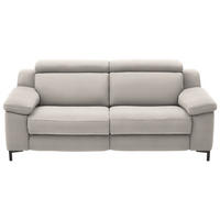 2,5-SITZER in Chenille Ecru  - Ecru/Schwarz, Design, Textil/Metall (188/84-104/104cm) - Valdera