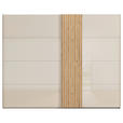 SCHWEBETÜRENSCHRANK 262/223/68 cm 2-türig Eichefarben, Champagner  - Champagner/Eichefarben, Design, Glas/Holzwerkstoff (262/223/68cm) - Novel