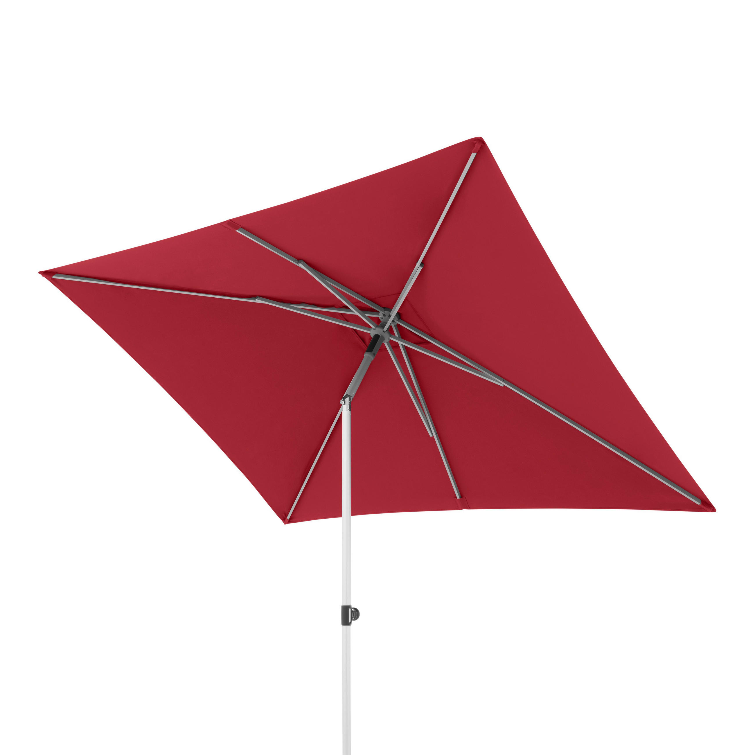 SONNENSCHIRM  200/250 cm  - Silberfarben/Rot, Konventionell, Textil/Metall (200/250cm) - Doppler