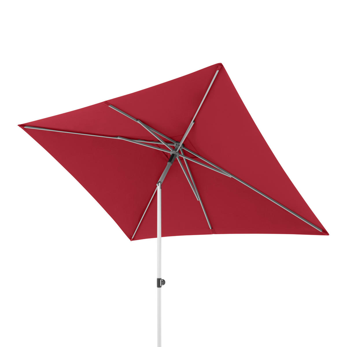 SONNENSCHIRM  200/250 cm  - Silberfarben/Rot, Konventionell, Textil/Metall (200/250cm) - Doppler