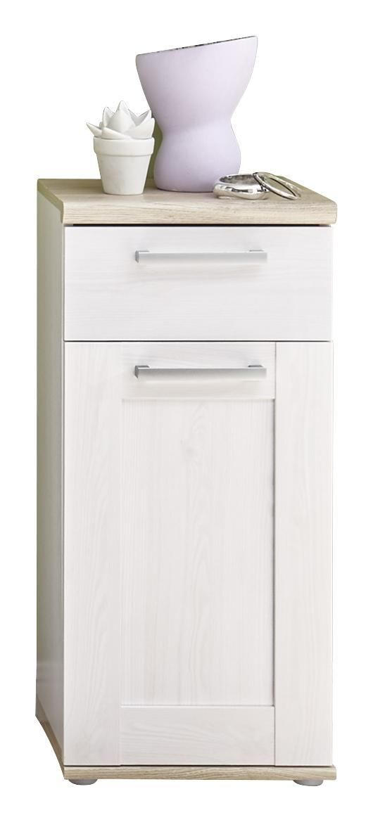BOČNÍ SKŘÍŇ, barvy modřínu, 38/82/32 cm - barvy stříbra/dub San Remo, Romantický / Rustikální, kompozitní dřevo/plast (38/82/32cm) - Landscape