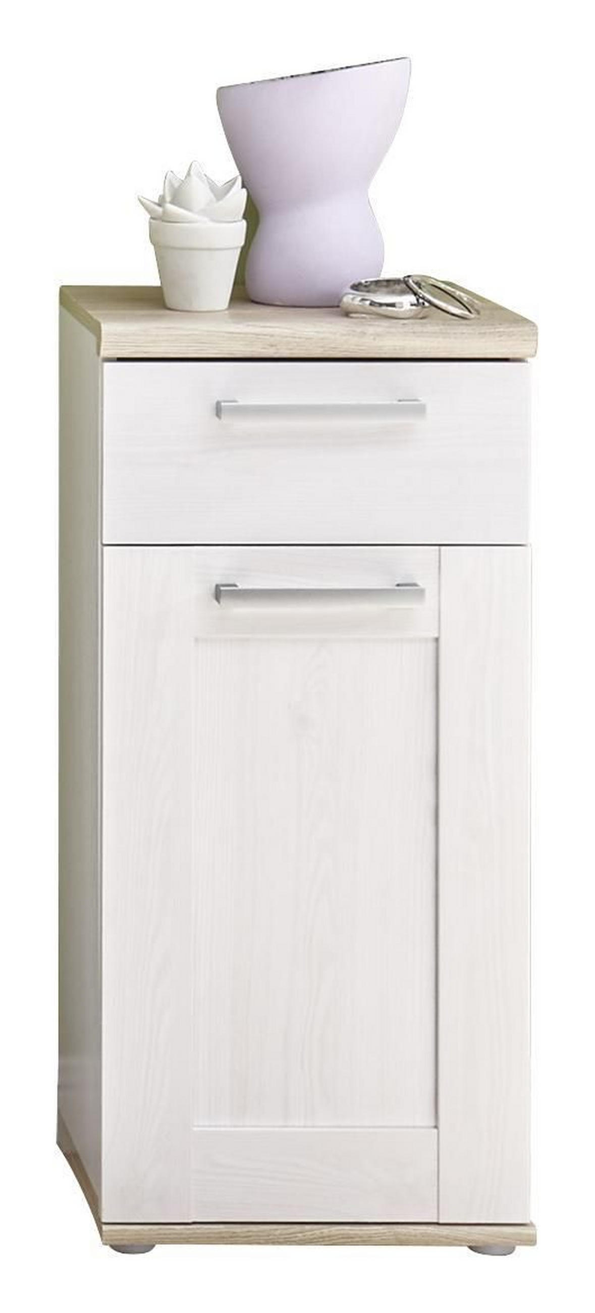 DULAP LATERAL 38/82/32 cm  - argintiu/stejar San Remo, Romantik / Landhaus, plastic/material pe bază de lemn (38/82/32cm) - Landscape