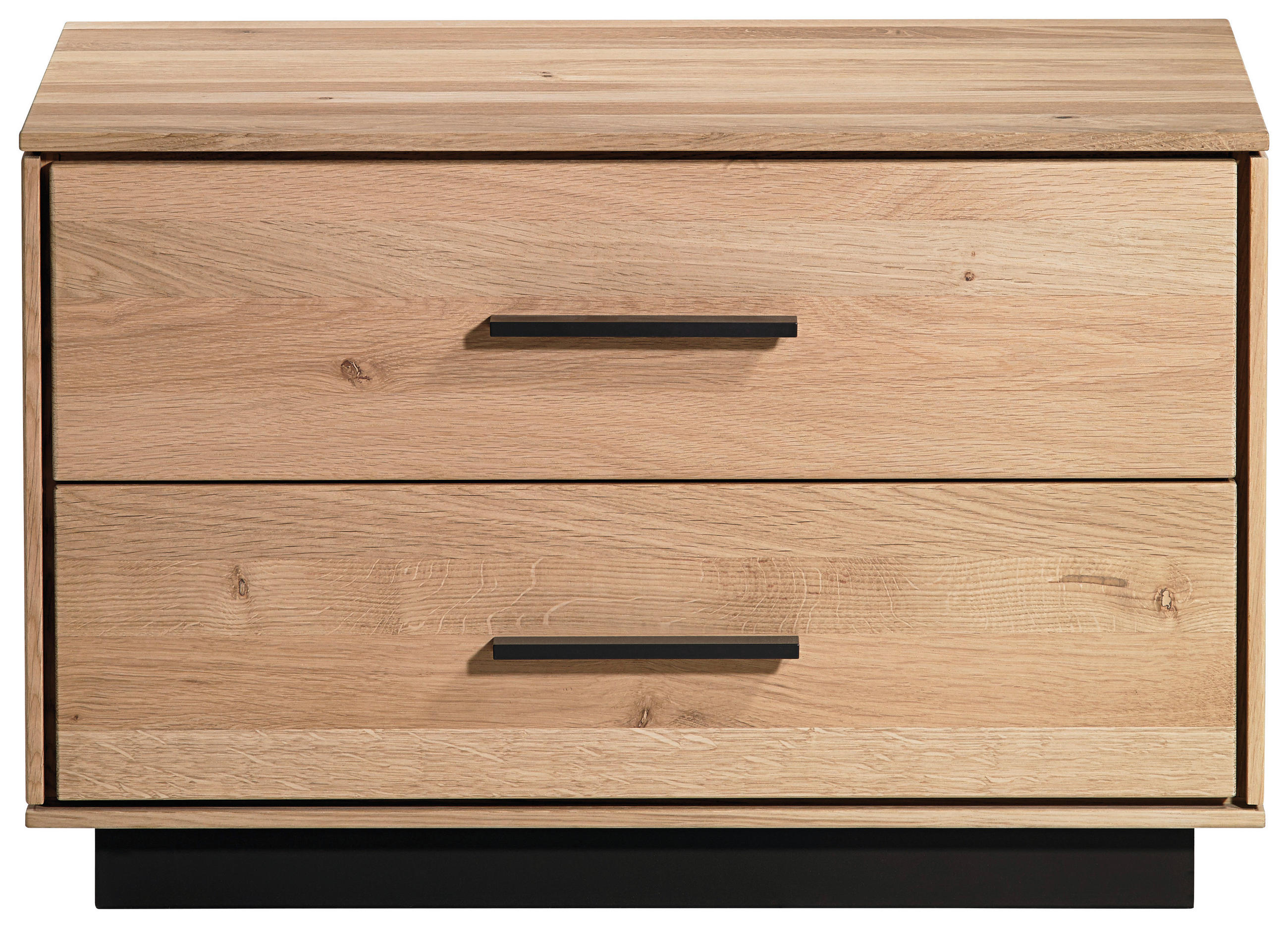 NACHTKÄSTCHEN in massiv Eiche Eichefarben  - Eichefarben/Dunkelbraun, Design, Holz/Metall (65/42/44cm) - Valdera