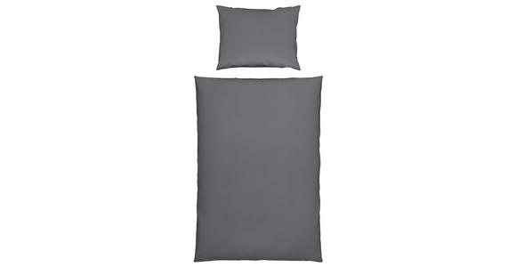 BETTWÄSCHE TANJA Satin 140/200 cm - Anthrazit, Basics, Textil (140/200cm) - Novel