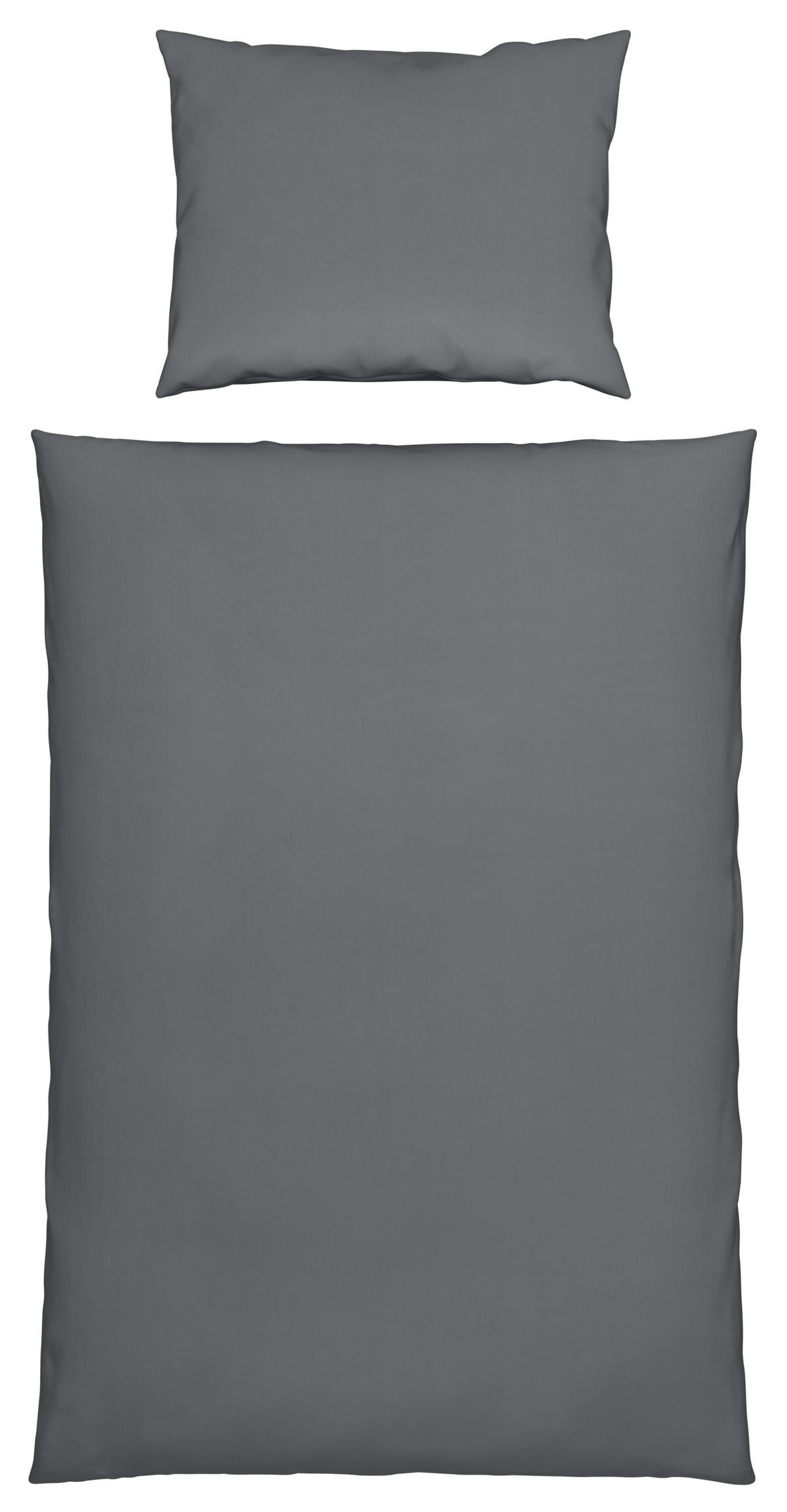 POVLEČENÍ, satén, antracitová, 140/200 cm - antracitová, Basics, textil (140/200cm) - Novel