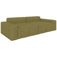 SCHLAFSOFA Webstoff Dunkelgrün  - Dunkelgrün/Schwarz, KONVENTIONELL, Kunststoff/Textil (256/83/115cm) - Carryhome