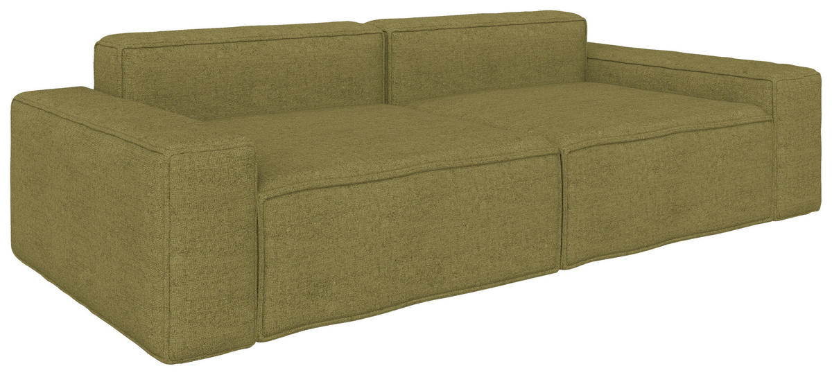 SCHLAFSOFA  mit Liegefunktion, Schlafen auf Sitzhöhe, Rücken echt Webstoff Dunkelgrün  - Dunkelgrün/Schwarz, KONVENTIONELL, Kunststoff/Textil (256/83/115cm) - Carryhome
