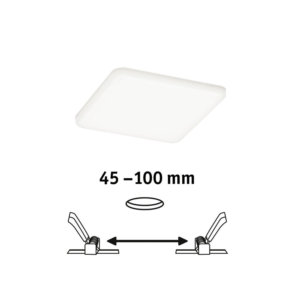 LED-PANEEL 12,5/12,5/1 cm   - Weiß, LIFESTYLE, Kunststoff (12,5/12,5/1cm) - Paulmann