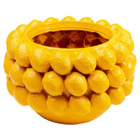 BLUMENTOPF 34/21/34 cm Gelb  - Gelb, Design, Stein (34/21/34cm) - Kare-Design