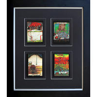 KUNSTDRUCK Hundertwasser Abstraktes, Architektur HÄUSER IM SCHNEE  - Multicolor/Schwarz, Basics, Holzwerkstoff (58/68cm)