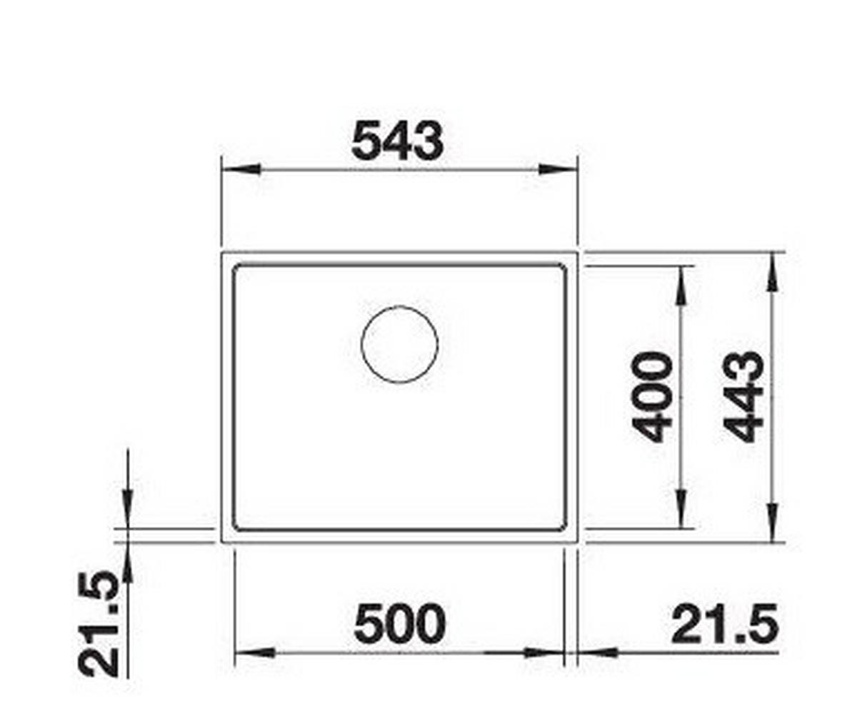 SPÜLE 524107  - Anthrazit, Basics, Stein (54,3/20,3/44,3cm) - Blanco