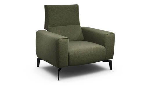 SESSEL in Chenille Waldgrün  - Waldgrün/Schwarz, Design, Textil/Metall (110/85/86-94cm) - SENSOO