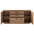 SIDEBOARD  170/81/44 cm 3 Schublade(n)  - Eichefarben/Anthrazit, KONVENTIONELL, Holzwerkstoff/Metall (170/81/44cm) - Cantus