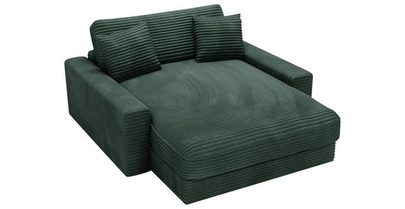 XXL-SESSEL Cord Dunkelgrün - Dunkelgrün/Schwarz, MODERN, Kunststoff/Textil (160/87/190cm) - Carryhome