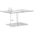 COUCHTISCH in Glas, Holzwerkstoff 90/60/44 cm  - Chromfarben, Design, Glas/Holzwerkstoff (90/60/44cm) - Venda
