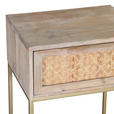 NACHTSCHRANK 45/56/37 cm Mangoholz, Rattan massiv  - Goldfarben/Naturfarben, Design, Holz/Holzwerkstoff (45/56/37cm) - Landscape
