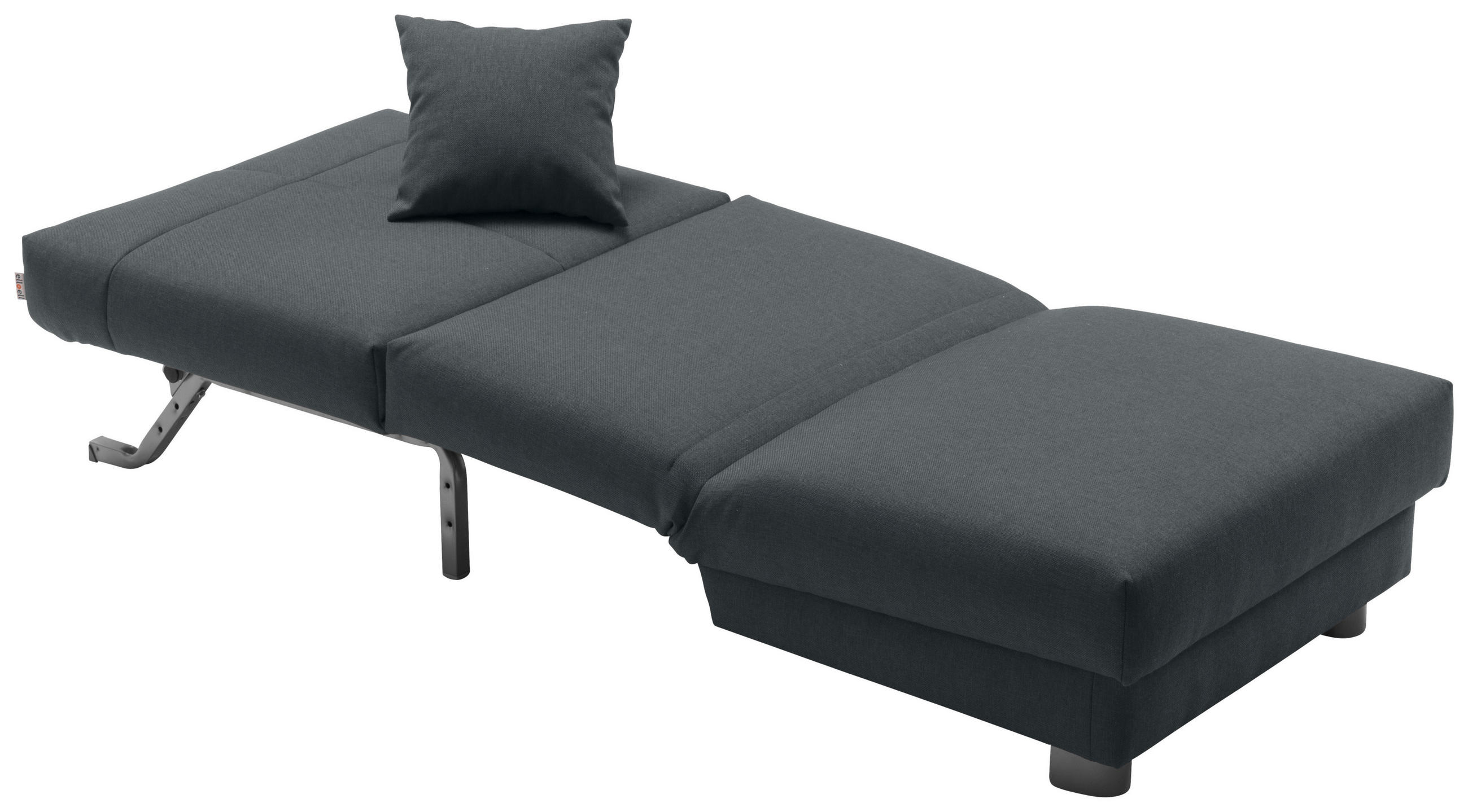SCHLAFSESSEL Chenille Grau    - Schwarz/Grau, Design, Textil/Metall (85/85/100cm) - Carryhome