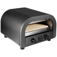 PIZZAOFEN  - Schwarz, KONVENTIONELL, Metall (45/28/42,5cm) - Trisa Electronics