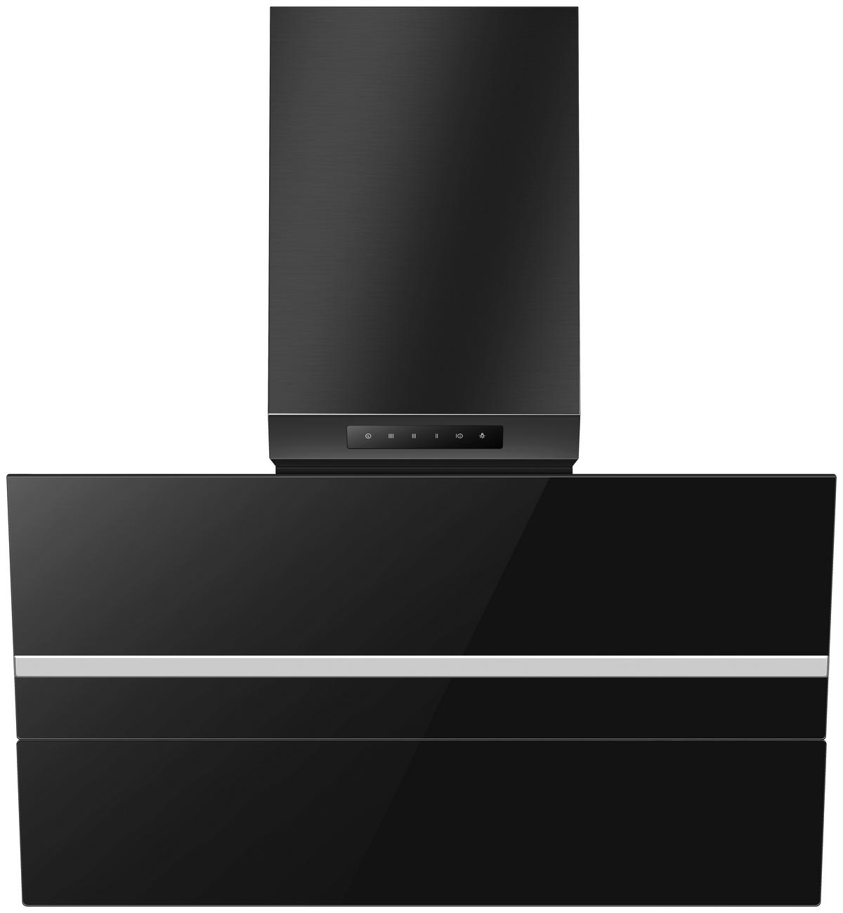 DUNSTABZUGSHAUBE WS49-90B  - Schwarz, Basics, Glas/Metall - PKM