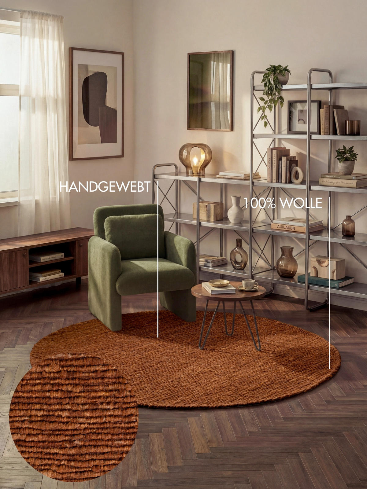 WOLLTEPPICH 200 cm Bexley Woolwich Rotbraun  - Rotbraun, Basics, Textil (200cm) - Ted Baker