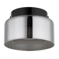 LED-DECKENLEUCHTE  13/8,5 cm    - Schwarz/Grau, Design, Glas/Metall (13/8,5cm) - Globo