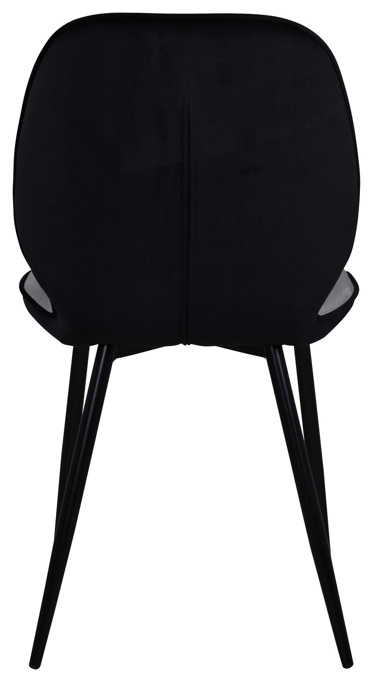 STOLSET 2 styck stål sammet  - ljusgrå/svart, Design, metall/textil (47/89/57cm) - Livetastic