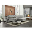 ECKSOFA  in Webstoff Ecru  - Ecru/Schwarz, KONVENTIONELL, Textil/Metall (277/201cm) - Dieter Knoll