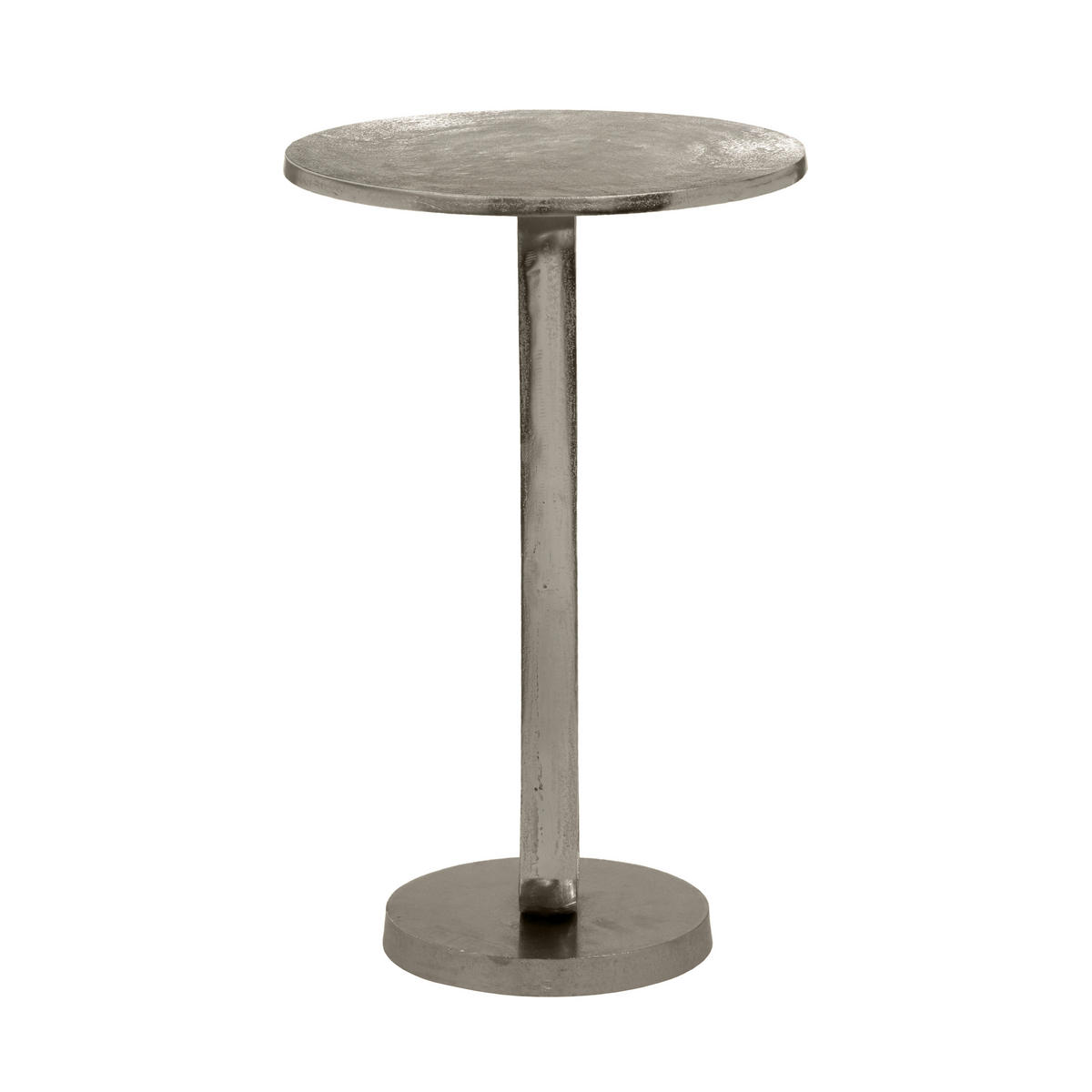 BEISTELLTISCH 38/38/61 cm Silberfarben rund  - Silberfarben, MODERN, Metall (38/38/61cm)