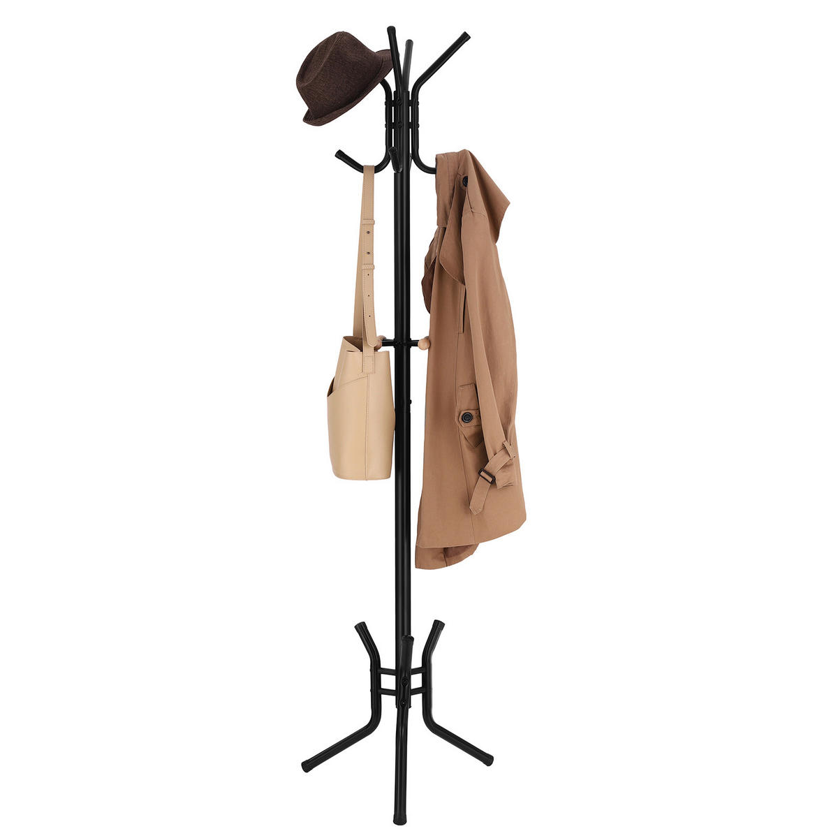 GARDEROBENSTÄNDER in Schwarz 49/176/49 cm   - Schwarz, Trend, Metall (49/176/49cm) - Boxxx