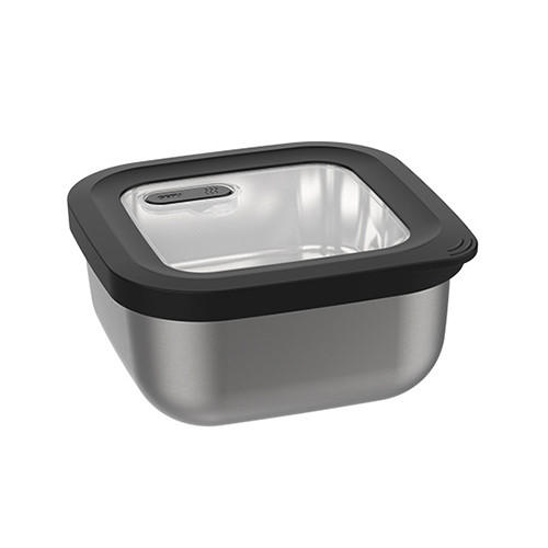 FRISCHHALTEDOSE PROVIDO 1,8 L  - Edelstahlfarben/Schwarz, Basics, Kunststoff/Metall (18,3/18,3/9,1cm) - Gefu
